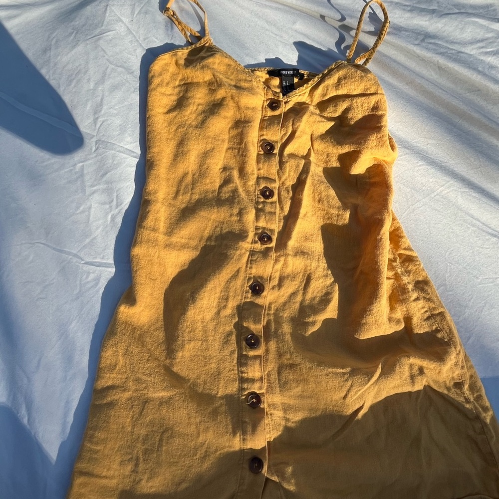 Forever 21 Mustard Strappy Dress
